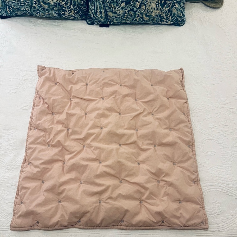 2 West Elm Pink Quilted Shams